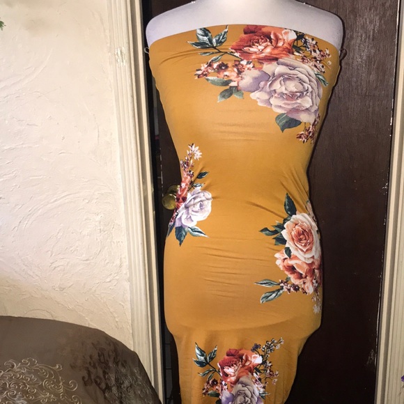 NEW FLORAL YELLOW DRESS 💛💚🧡❤️ - Picture 2 of 4